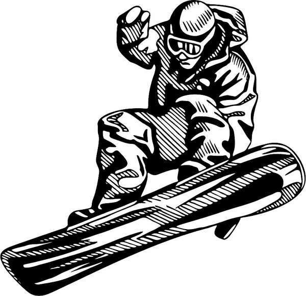Dibujo gratuito Tabla de Nieve #143934 de la coleccion Deportes para imprimir