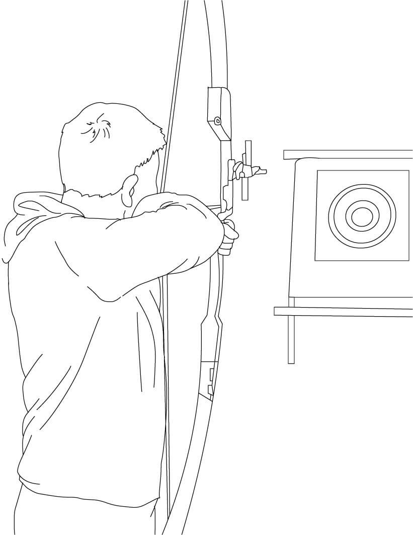 Dibujo gratuito Tiro con Arco #173841 de la coleccion Deportes para imprimir