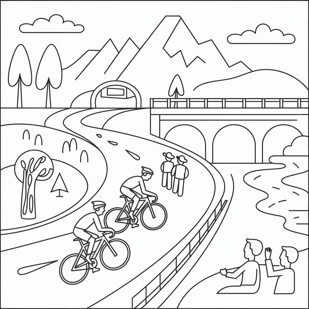 Dibujo gratuito Tour de Francia #221140 de la coleccion Deportes para imprimir