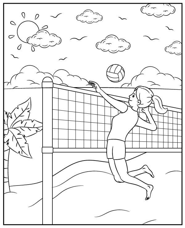 Dibujo gratuito Voleibol #218837 de la coleccion Deportes para imprimir