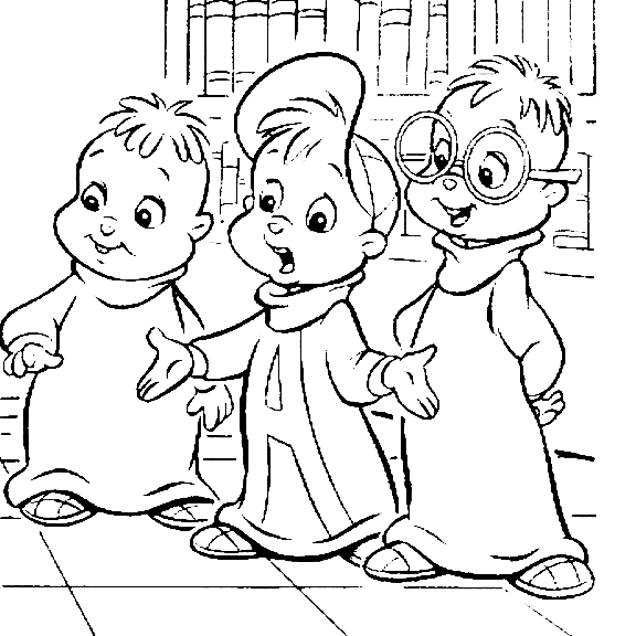 Dibujo gratuito Alvin y the Chipmunks #128250 de la coleccion Dibujos Animados y Series Animadas para imprimir