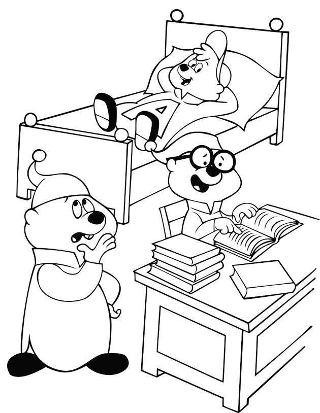 Dibujo gratuito Alvin y the Chipmunks #128265 de la coleccion Dibujos Animados y Series Animadas para imprimir