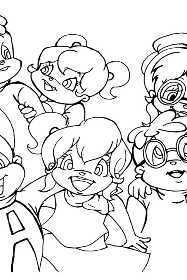 Dibujo gratuito Alvin y the Chipmunks #128315 de la coleccion Dibujos Animados y Series Animadas para imprimir