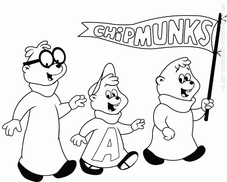 Dibujo gratuito Alvin y the Chipmunks #128355 de la coleccion Dibujos Animados y Series Animadas para imprimir