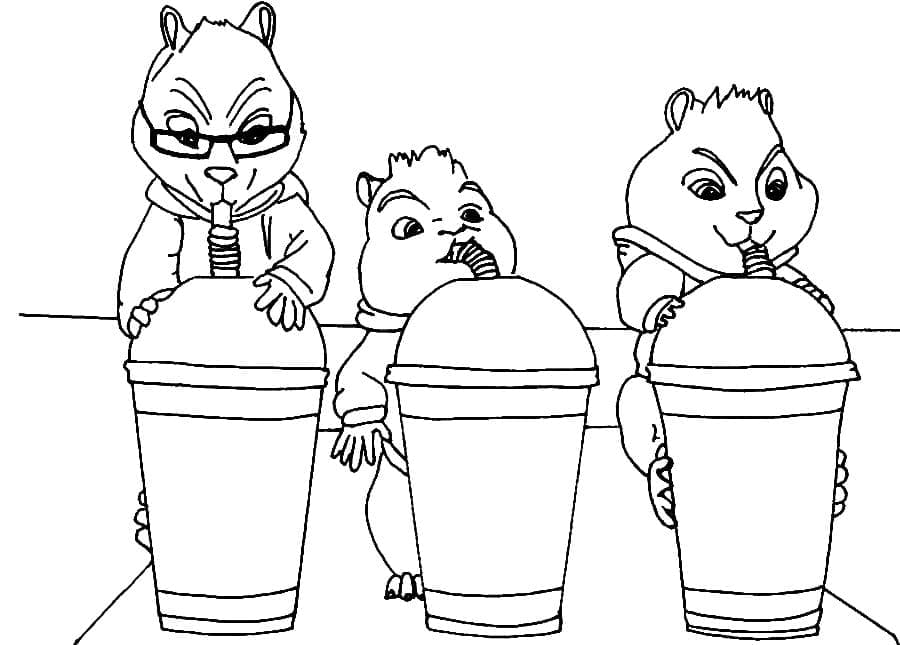 Dibujo gratuito Alvin y the Chipmunks #203401 de la coleccion Dibujos Animados y Series Animadas para imprimir