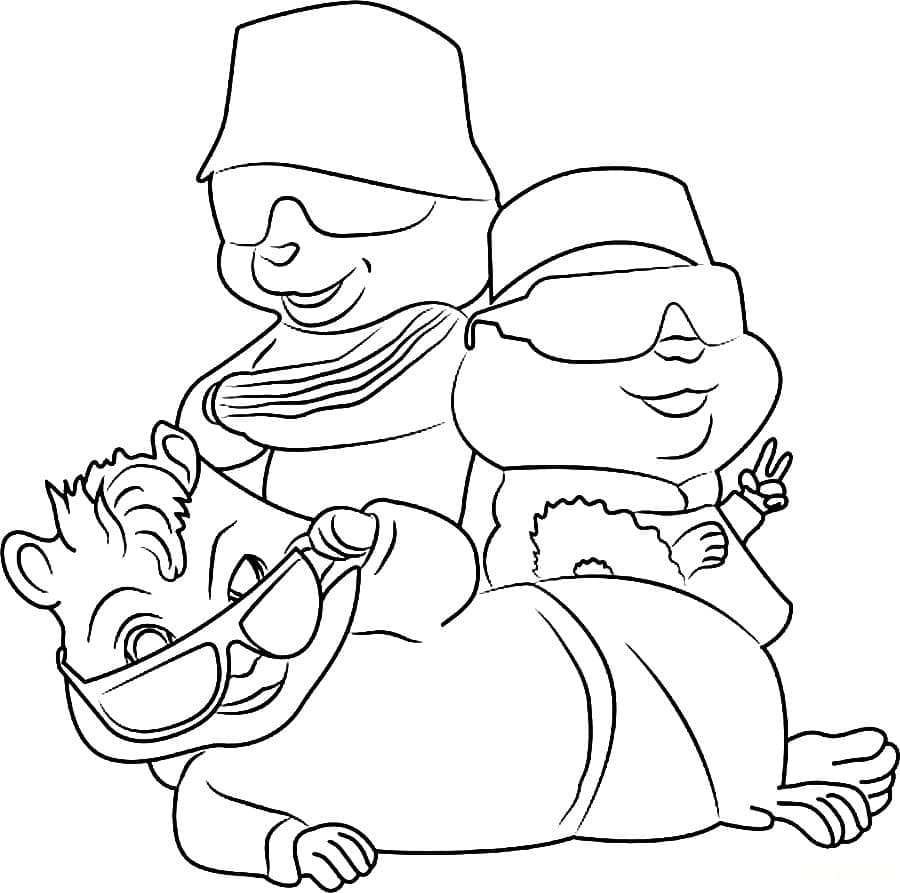Dibujo gratuito Alvin y the Chipmunks #203408 de la coleccion Dibujos Animados y Series Animadas para imprimir