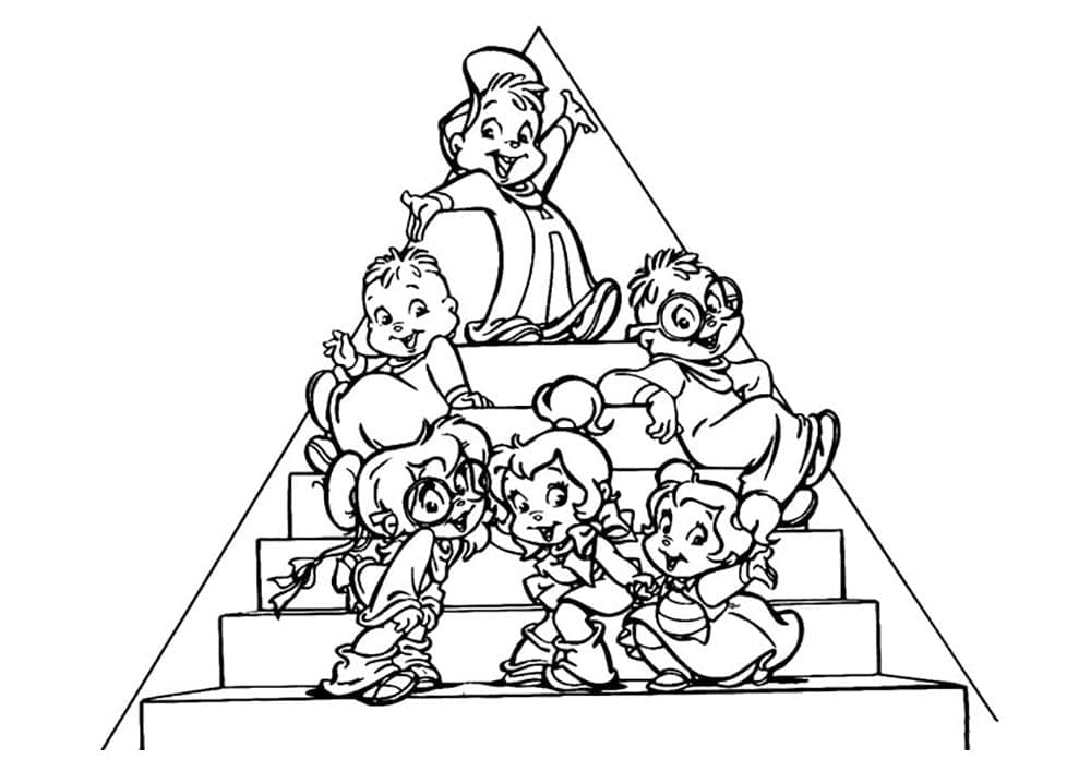 Dibujo gratuito Alvin y the Chipmunks #203410 de la coleccion Dibujos Animados y Series Animadas para imprimir