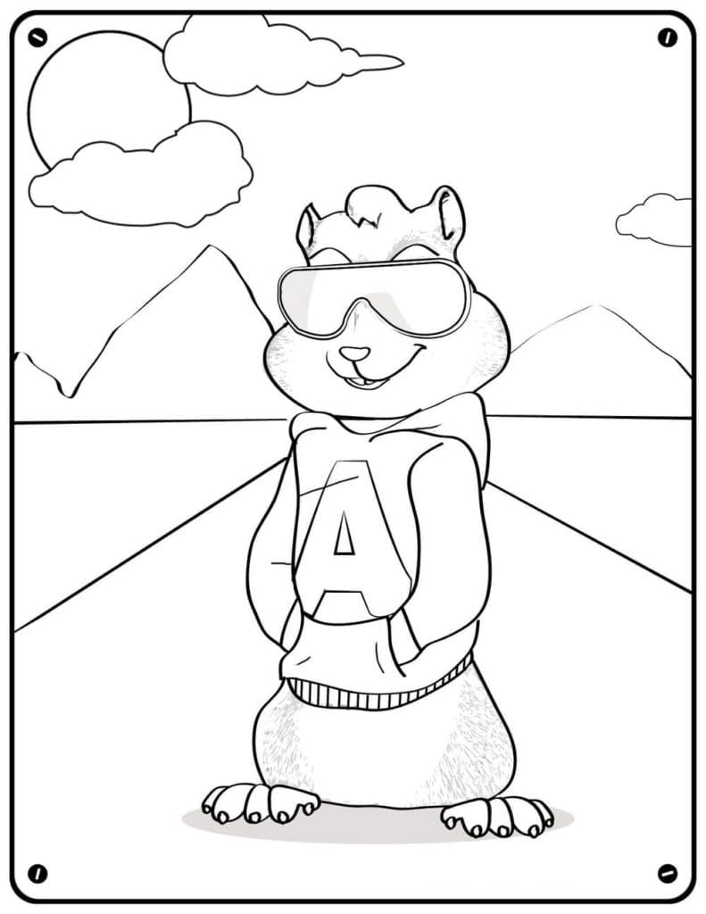 Dibujo gratuito Alvin y the Chipmunks #203412 de la coleccion Dibujos Animados y Series Animadas para imprimir
