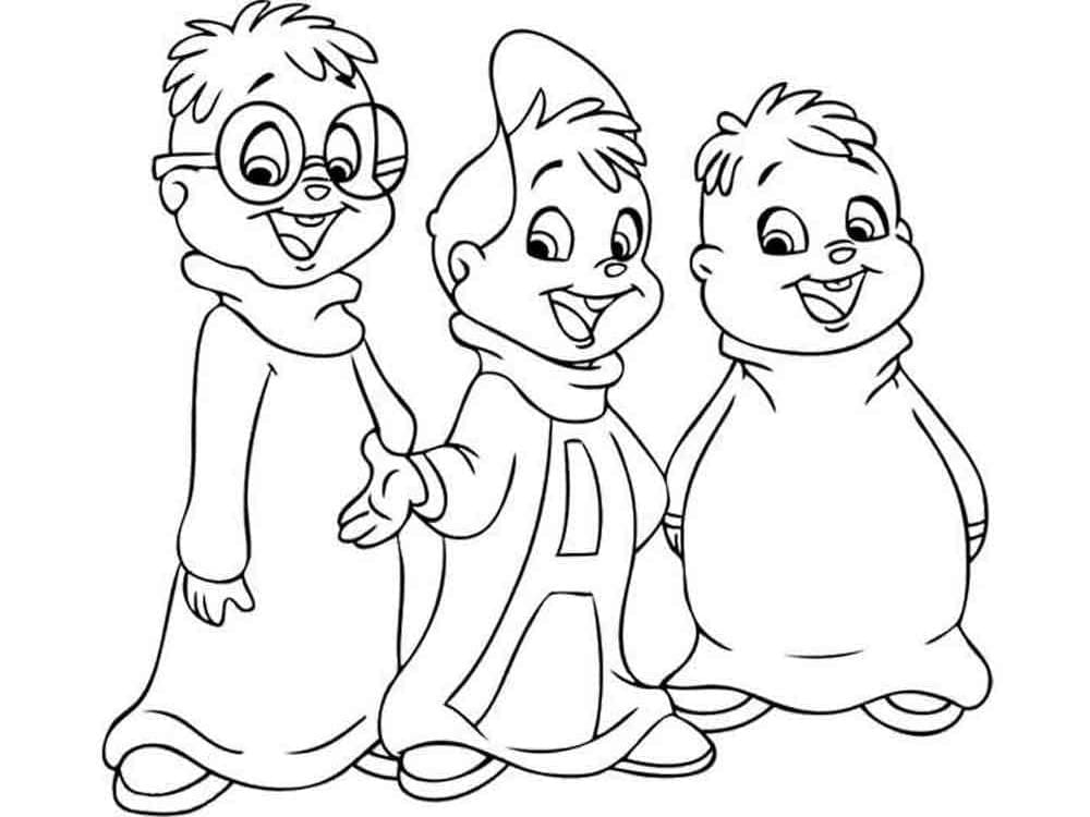 Dibujo gratuito Alvin y the Chipmunks #203415 de la coleccion Dibujos Animados y Series Animadas para imprimir