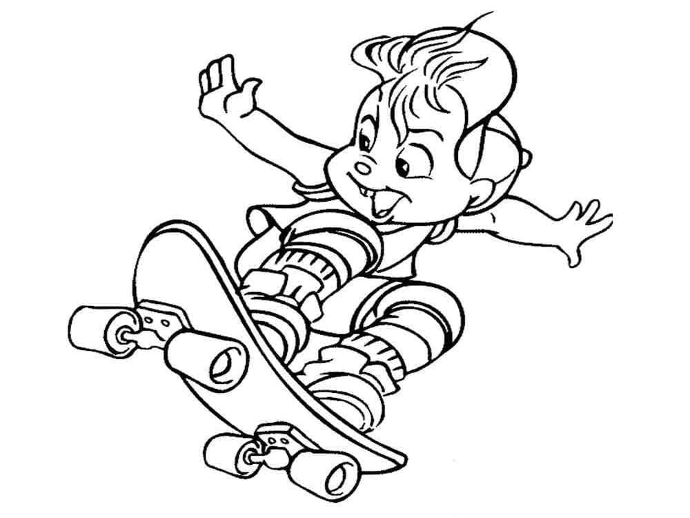 Dibujo gratuito Alvin y the Chipmunks #203427 de la coleccion Dibujos Animados y Series Animadas para imprimir