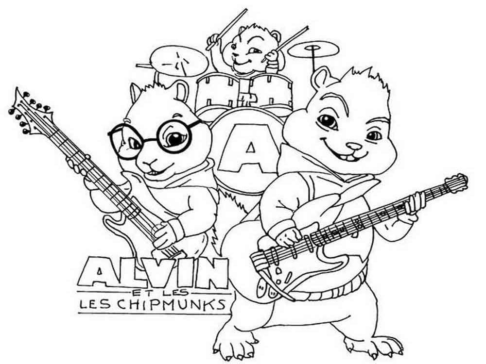 Dibujo gratuito Alvin y the Chipmunks #203430 de la coleccion Dibujos Animados y Series Animadas para imprimir