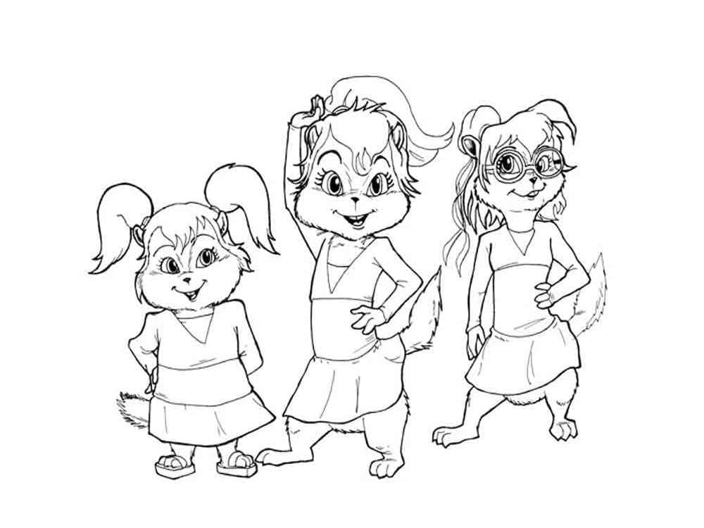 Dibujo gratuito Alvin y the Chipmunks #203432 de la coleccion Dibujos Animados y Series Animadas para imprimir