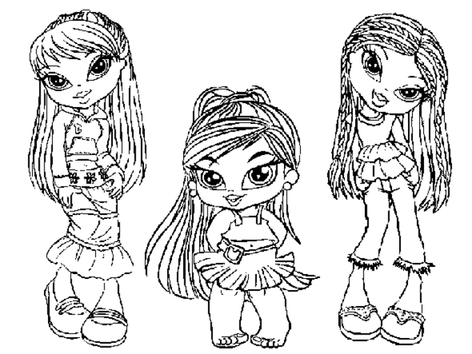 Dibujo gratuito Bratz #32466 de la coleccion Dibujos Animados y Series Animadas para imprimir