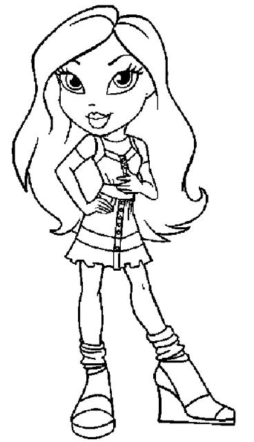 Dibujo gratuito Bratz #32573 de la coleccion Dibujos Animados y Series Animadas para imprimir