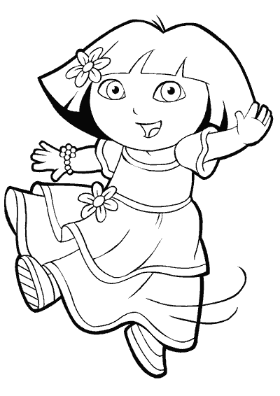 Dibujo gratuito Dora la Exploradora #29741 de la coleccion Dibujos Animados y Series Animadas para imprimir