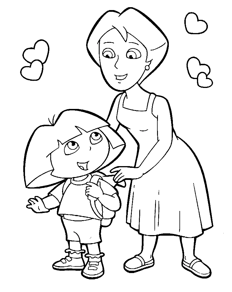 Dibujo gratuito Dora la Exploradora #29965 de la coleccion Dibujos Animados y Series Animadas para imprimir