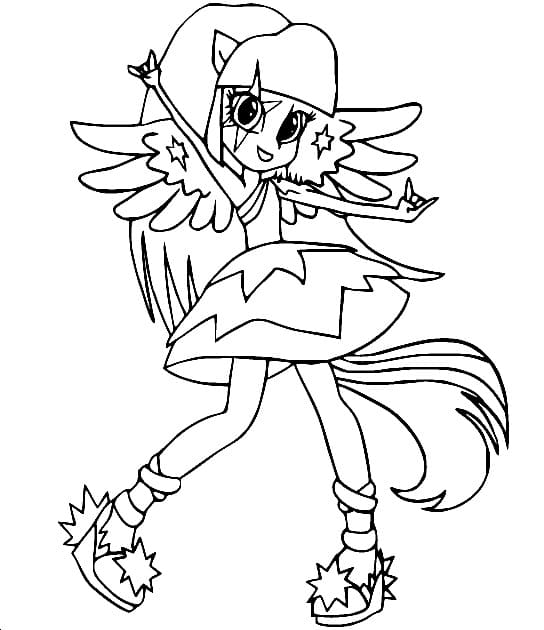 Dibujo gratuito Equestria Girls #197828 de la coleccion Dibujos Animados y Series Animadas para imprimir