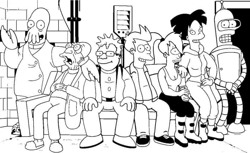 Dibujo gratuito Futurama #206552 de la coleccion Dibujos Animados y Series Animadas para imprimir