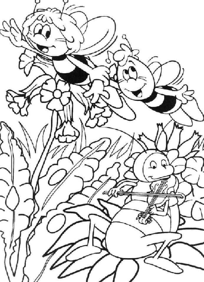 Dibujo gratuito La Abeja Maya #202556 de la coleccion Dibujos Animados y Series Animadas para imprimir