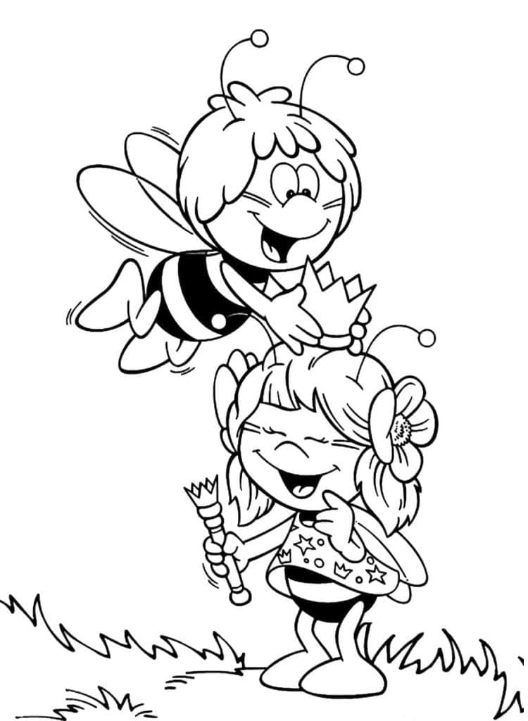 Dibujo gratuito La Abeja Maya #202563 de la coleccion Dibujos Animados y Series Animadas para imprimir