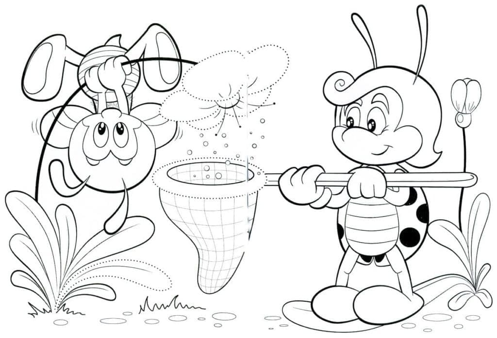 Dibujo gratuito La Abeja Maya #202566 de la coleccion Dibujos Animados y Series Animadas para imprimir