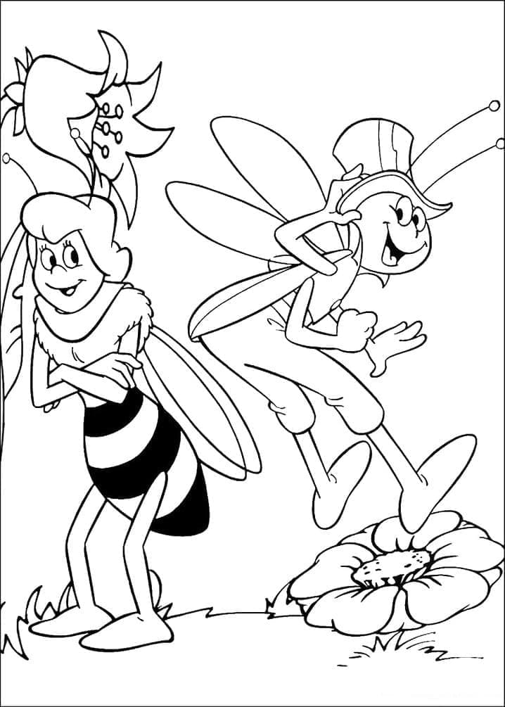Dibujo gratuito La Abeja Maya #202568 de la coleccion Dibujos Animados y Series Animadas para imprimir
