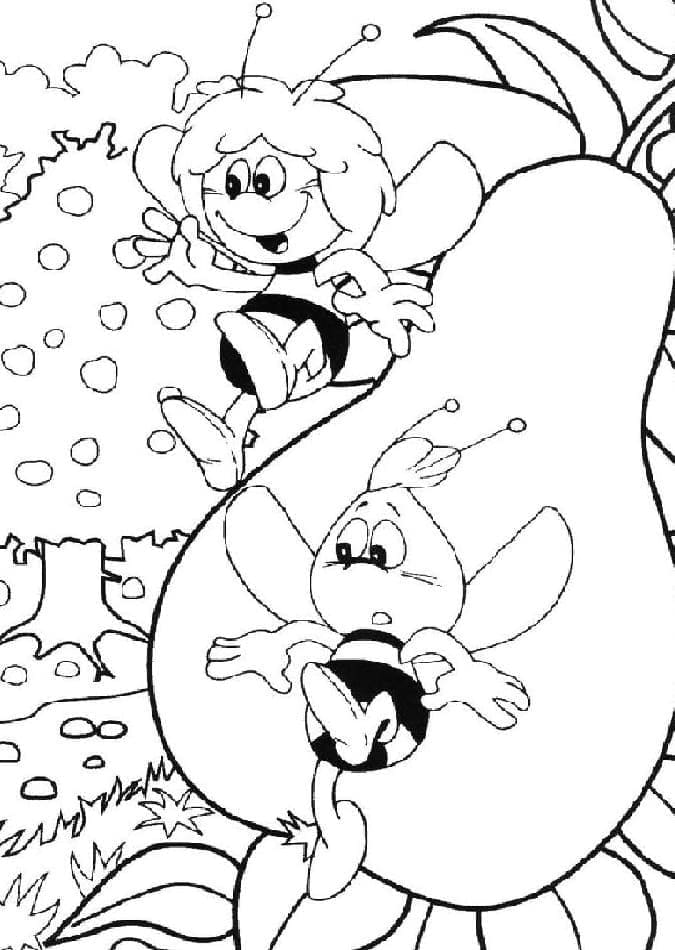 Dibujo gratuito La Abeja Maya #202573 de la coleccion Dibujos Animados y Series Animadas para imprimir