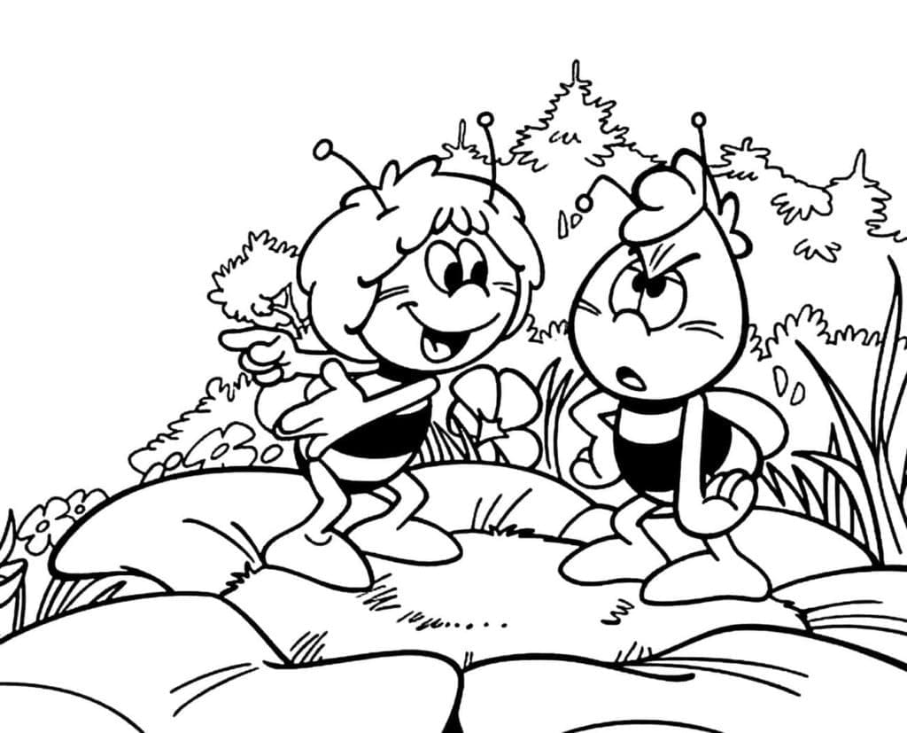 Dibujo gratuito La Abeja Maya #202581 de la coleccion Dibujos Animados y Series Animadas para imprimir