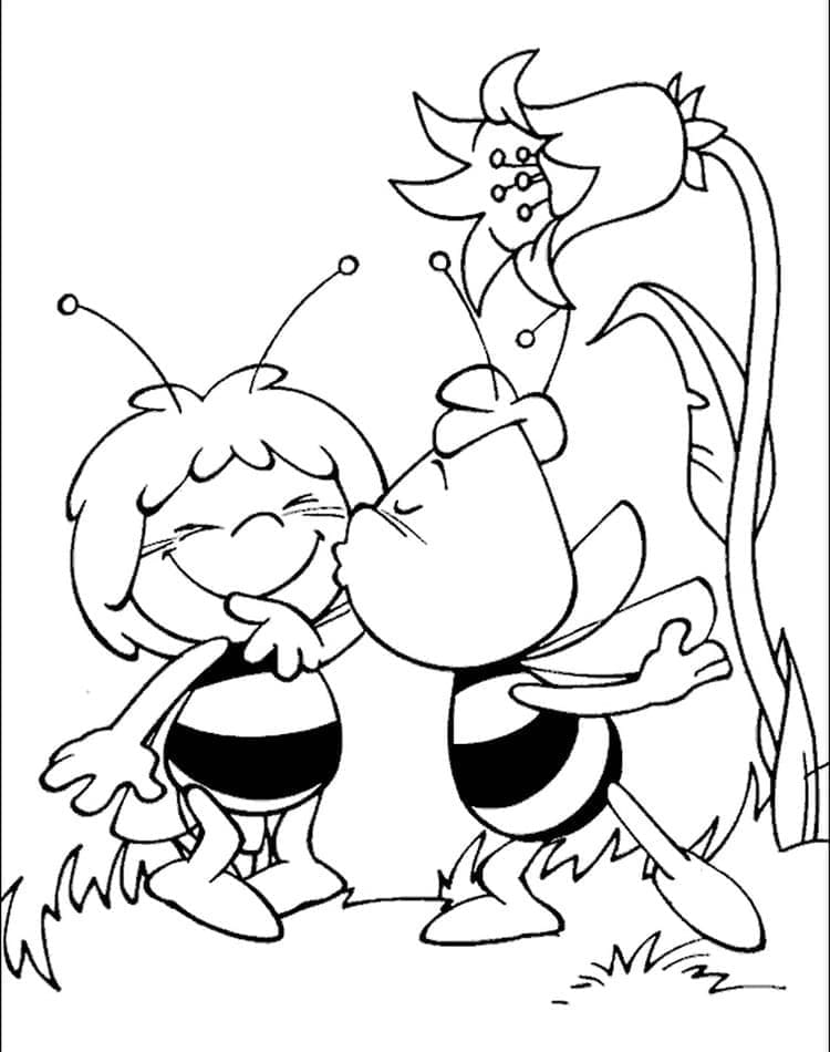 Dibujo gratuito La Abeja Maya #202586 de la coleccion Dibujos Animados y Series Animadas para imprimir
