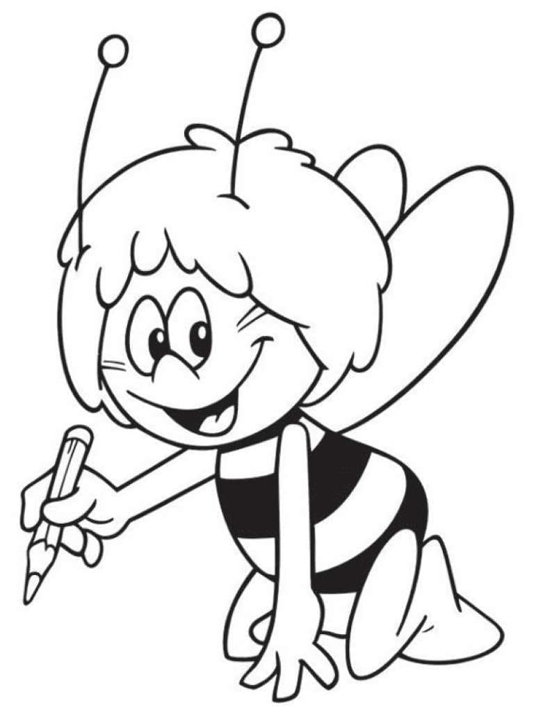 Dibujo gratuito La Abeja Maya #202587 de la coleccion Dibujos Animados y Series Animadas para imprimir