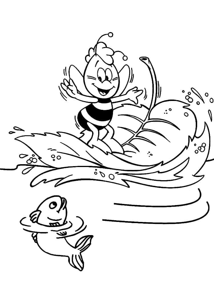 Dibujo gratuito La Abeja Maya #202604 de la coleccion Dibujos Animados y Series Animadas para imprimir