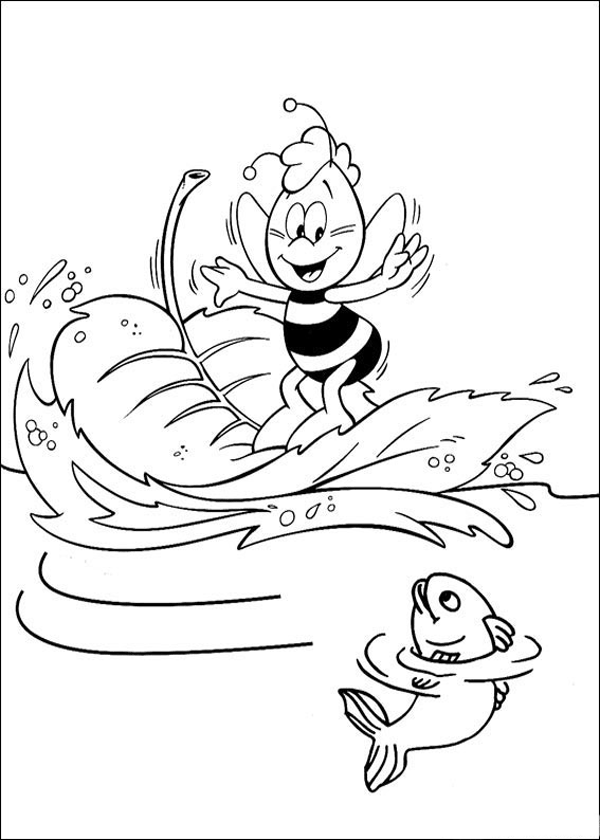Dibujo gratuito La Abeja Maya #28265 de la coleccion Dibujos Animados y Series Animadas para imprimir