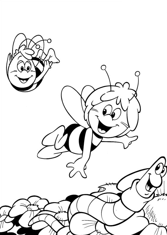 Dibujo gratuito La Abeja Maya #28353 de la coleccion Dibujos Animados y Series Animadas para imprimir
