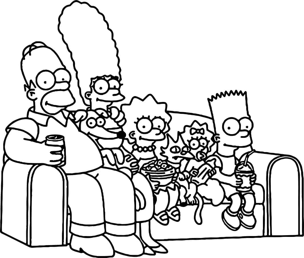 Dibujo gratuito Los Simpson #200576 de la coleccion Dibujos Animados y Series Animadas para imprimir