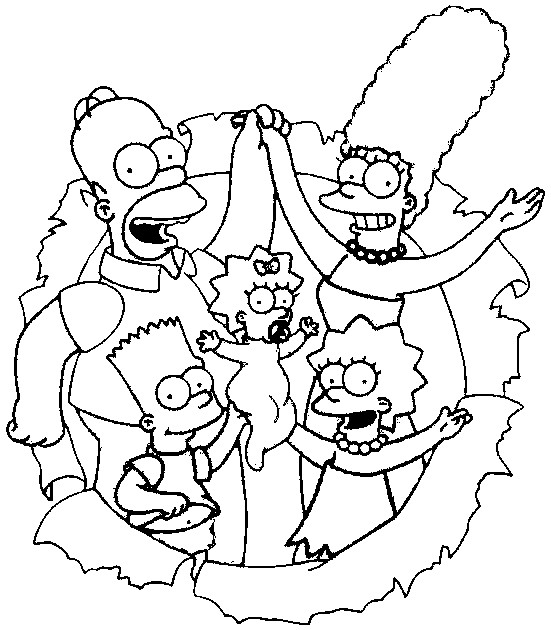 Dibujo gratuito Los Simpson #23866 de la coleccion Dibujos Animados y Series Animadas para imprimir