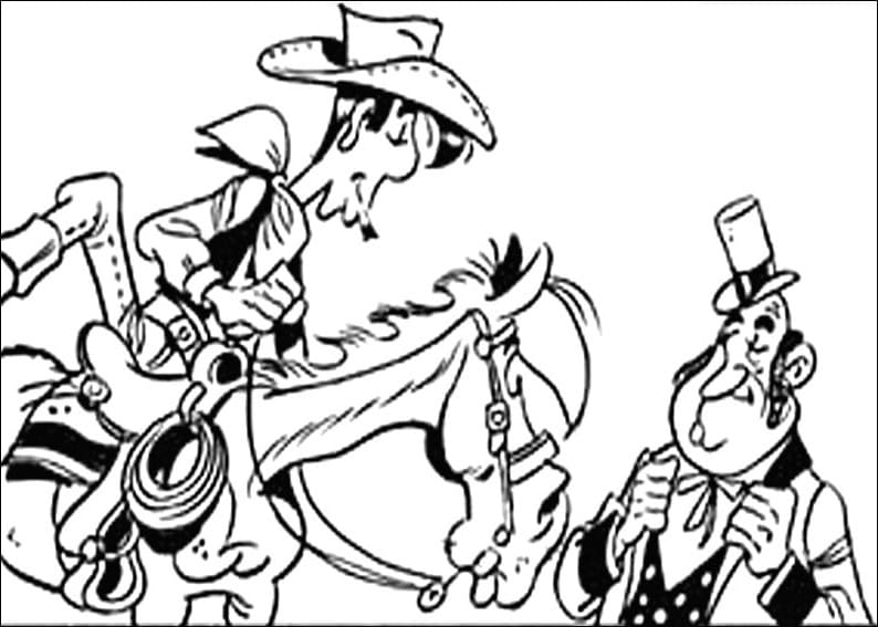 Dibujo gratuito Lucky Luke #202698 de la coleccion Dibujos Animados y Series Animadas para imprimir