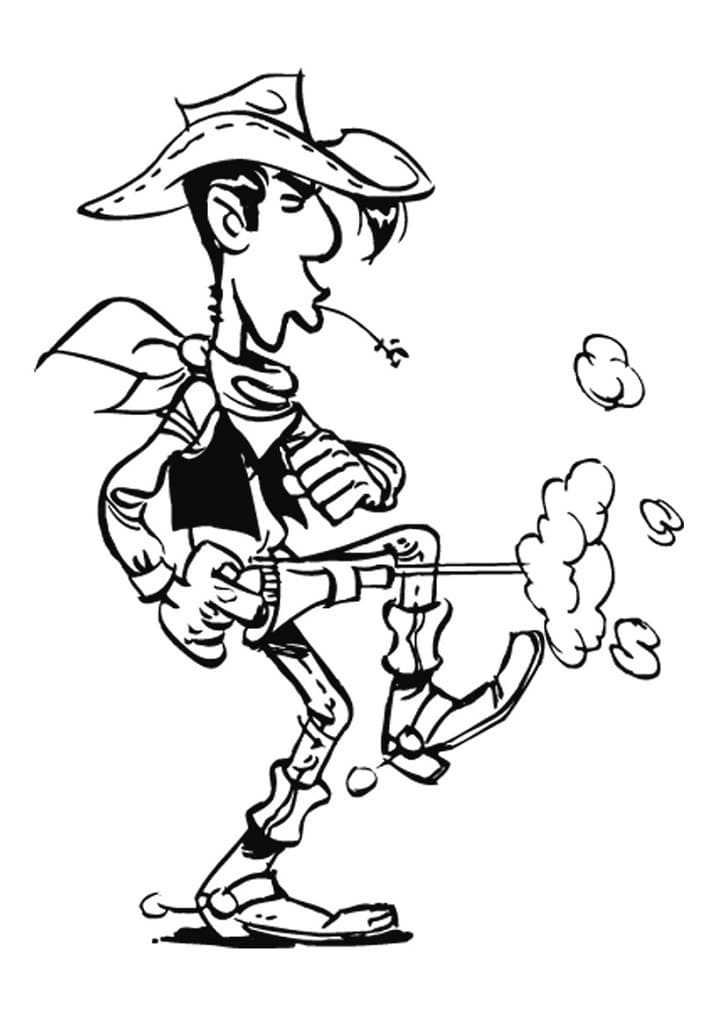 Dibujo gratuito Lucky Luke #202704 de la coleccion Dibujos Animados y Series Animadas para imprimir