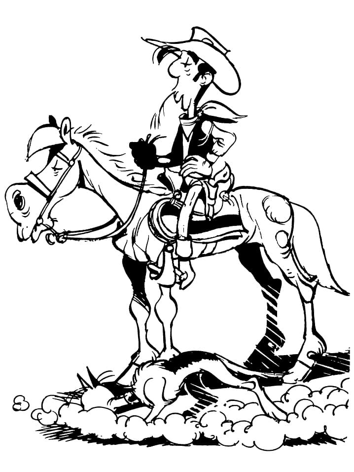 Dibujo gratuito Lucky Luke #202715 de la coleccion Dibujos Animados y Series Animadas para imprimir