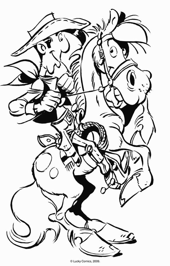 Dibujo gratuito Lucky Luke #25514 de la coleccion Dibujos Animados y Series Animadas para imprimir