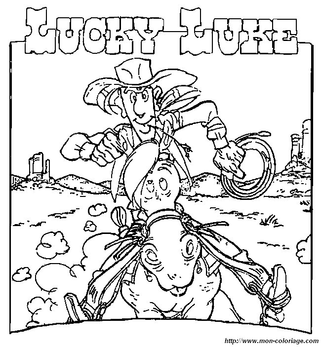 Dibujo gratuito Lucky Luke #25527 de la coleccion Dibujos Animados y Series Animadas para imprimir