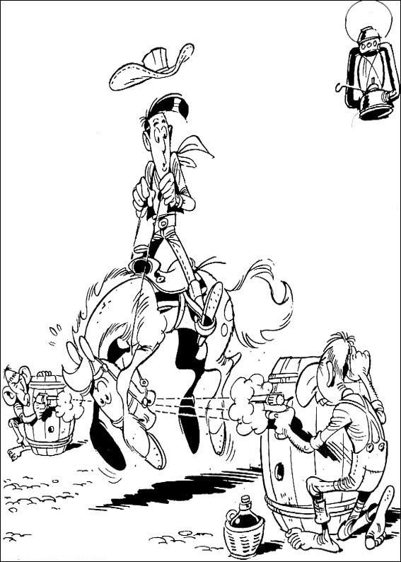 Dibujo gratuito Lucky Luke #25589 de la coleccion Dibujos Animados y Series Animadas para imprimir