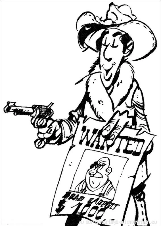 Dibujo gratuito Lucky Luke #25611 de la coleccion Dibujos Animados y Series Animadas para imprimir