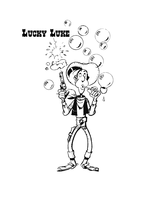 Dibujo gratuito Lucky Luke #25614 de la coleccion Dibujos Animados y Series Animadas para imprimir