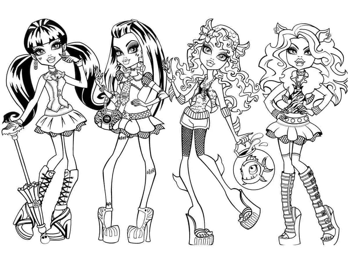 Dibujo gratuito Monster High #196701 de la coleccion Dibujos Animados y Series Animadas para imprimir