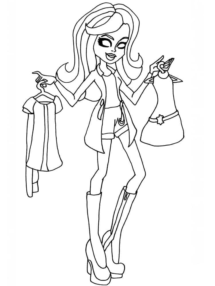 Dibujo gratuito Monster High #196718 de la coleccion Dibujos Animados y Series Animadas para imprimir