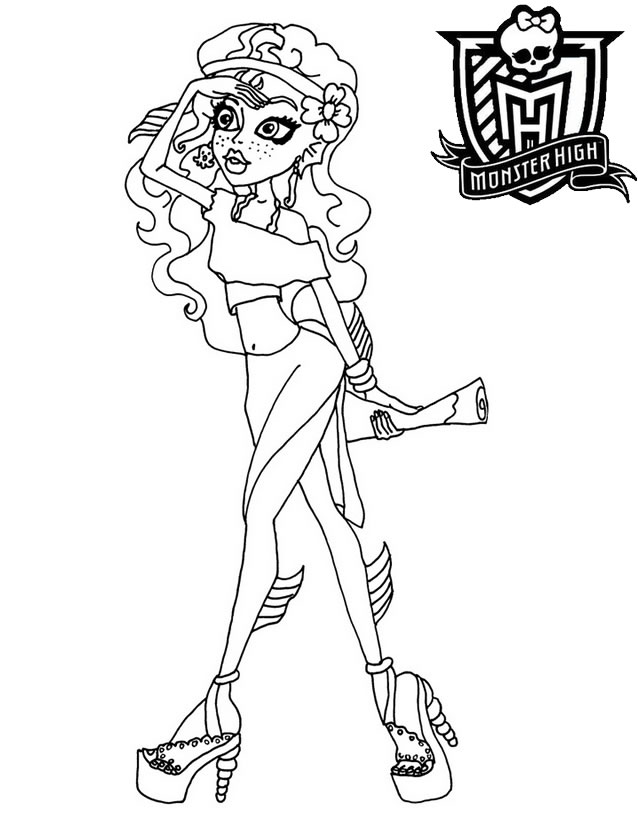 Dibujo gratuito Monster High #24842 de la coleccion Dibujos Animados y Series Animadas para imprimir