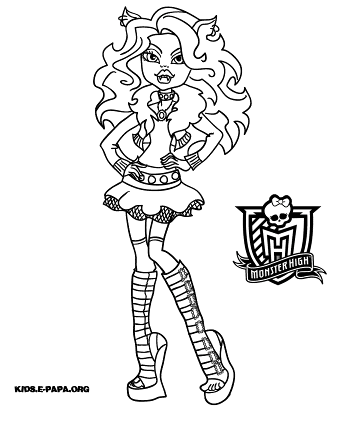 Dibujo gratuito Monster High #24886 de la coleccion Dibujos Animados y Series Animadas para imprimir