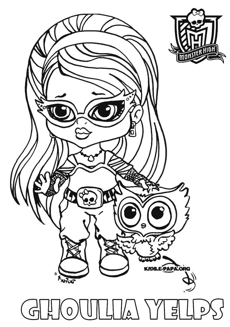 Dibujo gratuito Monster High #24905 de la coleccion Dibujos Animados y Series Animadas para imprimir