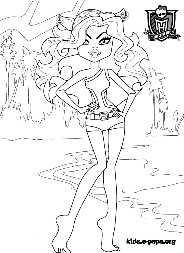 Dibujo gratuito Monster High #24960 de la coleccion Dibujos Animados y Series Animadas para imprimir