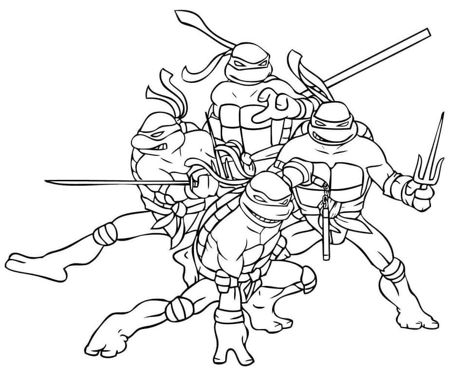 Dibujo gratuito Ninja Turtle #183790 de la coleccion Dibujos Animados y Series Animadas para imprimir
